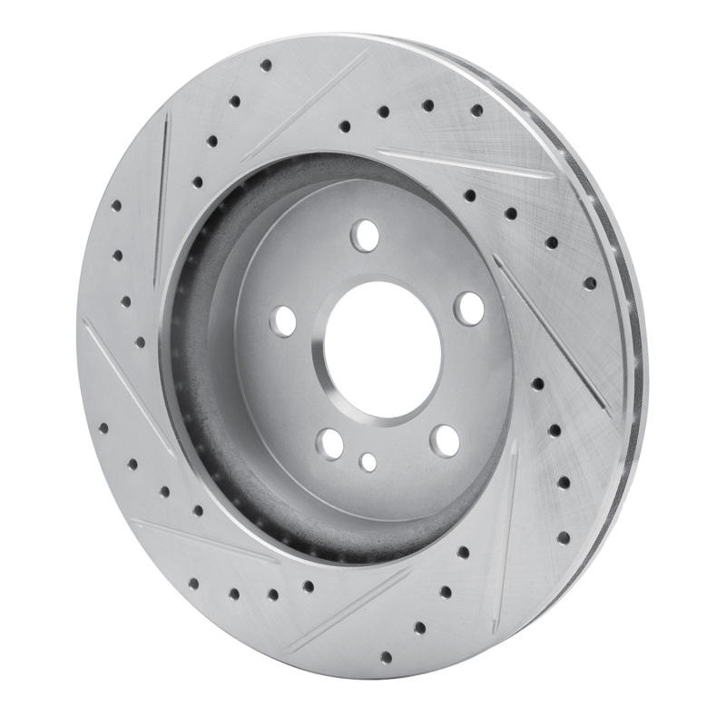 Mercedes-Benz ML430 Brake Rotor (1) - Front Right - R1 Concepts - Drilled & Slotted - Silver - `98-`05